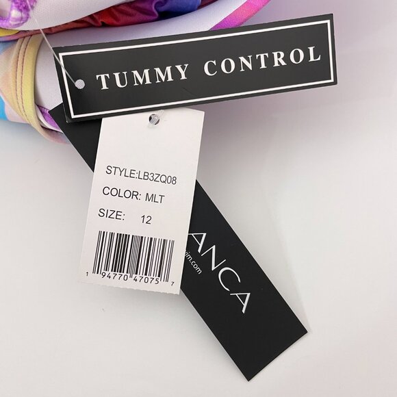 La Blanca Island Goddess Cross Front Keyhole One-Piece Swimsuit - Picture 5 of 9